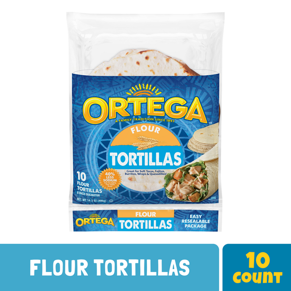 Tortillas & Flat Bread Ortega Flour Tortillas, Kosher hero