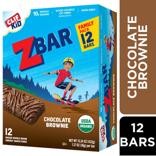 Zbar Chocolate Brownie Organic Kids Snack Bars hero