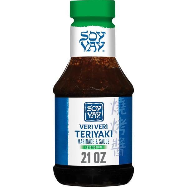 Marinades & Meat Preparation Soy Vay Veri Veri Teriyaki Less Sodium Marinade and Sauce hero