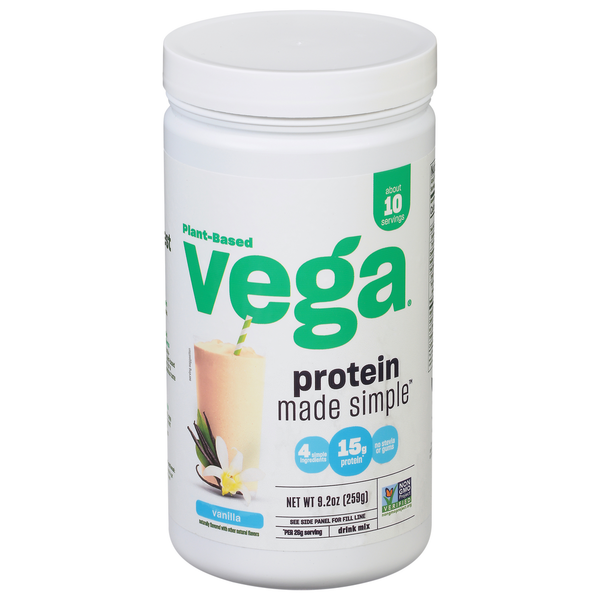 Protein & Meal Replacements Vega Drink Mix, Plant-Based, Vanilla, Protein hero