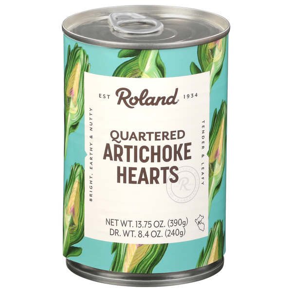 Canned & Jarred Vegetables Roland Foods Artichoke Hearts, Quartered hero