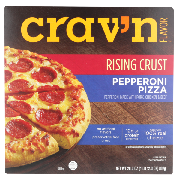 Frozen Pizza Crav'n Flavor Pepperoni Rising Crust Pizza hero