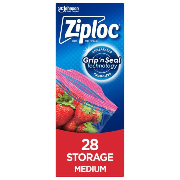 Food Storage Ziploc Storage Bags, with Stay Open Technology hero