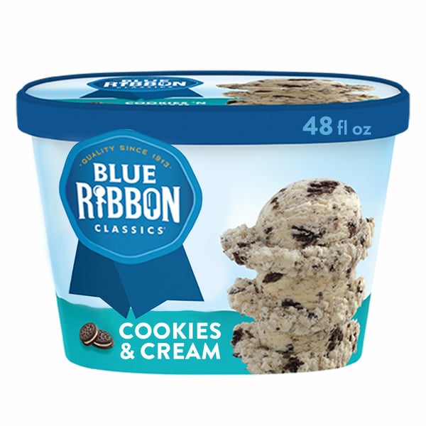 Ice Cream, Novelties & Ice Blue Ribbon Classics Cookies 'N Cream Frozen Dessert hero