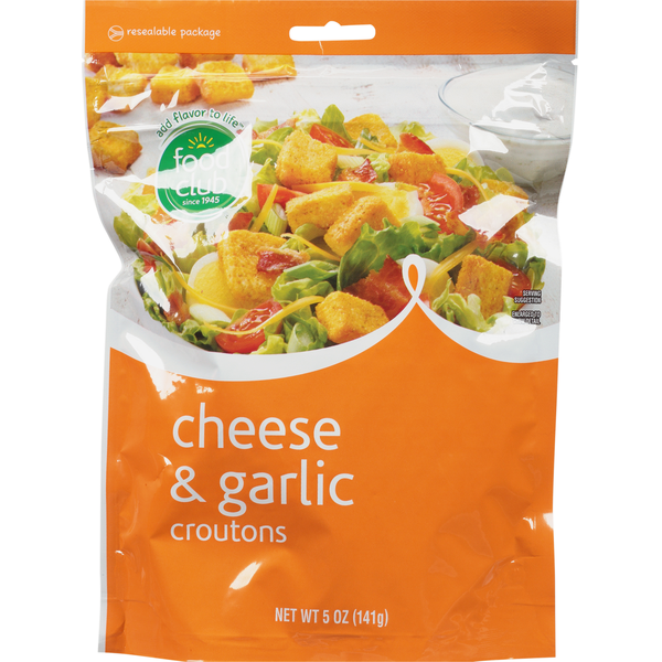 Salad Dressing & Toppings Food Club Croutons, Cheese & Garlic hero