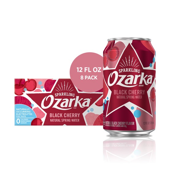 Water, Seltzer & Sparkling Water Ozarka Sparkling Water, Black Cherry hero