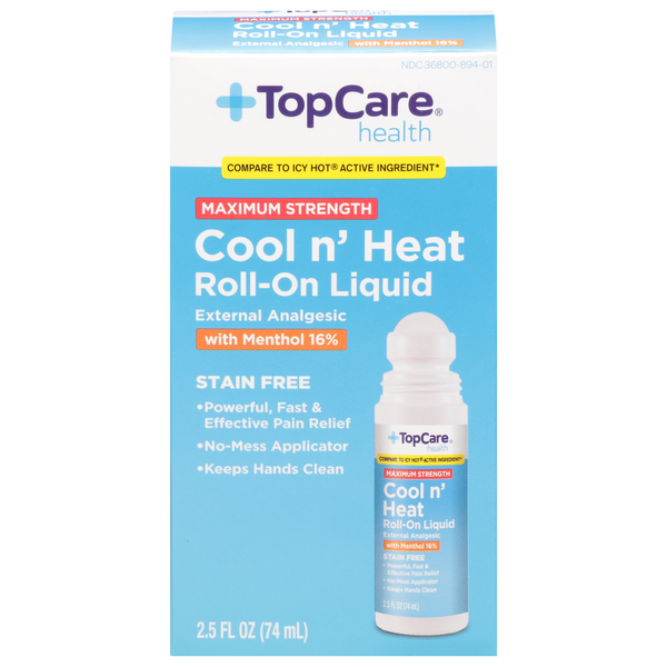 Cold, Flu & Allergy TopCare Cool n' Heat Roll-On Liquid, with Menthol 16%, Maximum Strength hero