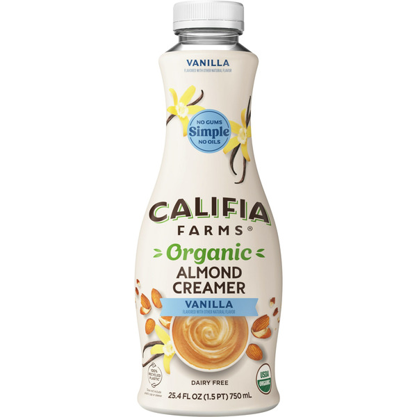 Califia Farms Organic Vanilla Almond Milk Coffee Creamer hero