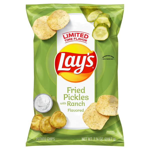 Chips & Pretzels Lay's Fried Pickles with Ranch Potato Chips hero