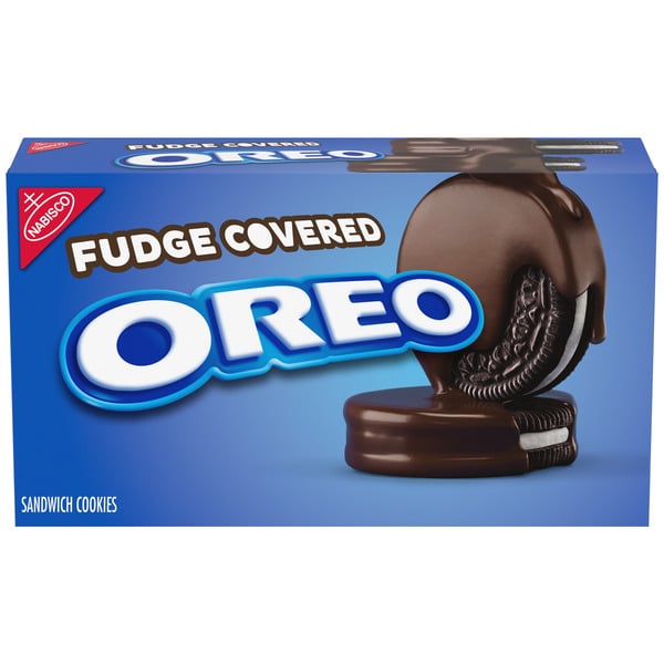 Cookies & Cakes Oreo Fudge Covered Chocolate Sandwich Cookies hero