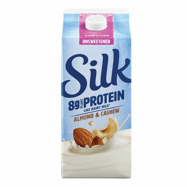 Silk Protein Almond & Cashew Milk Alternative, Unsweetened Original hero