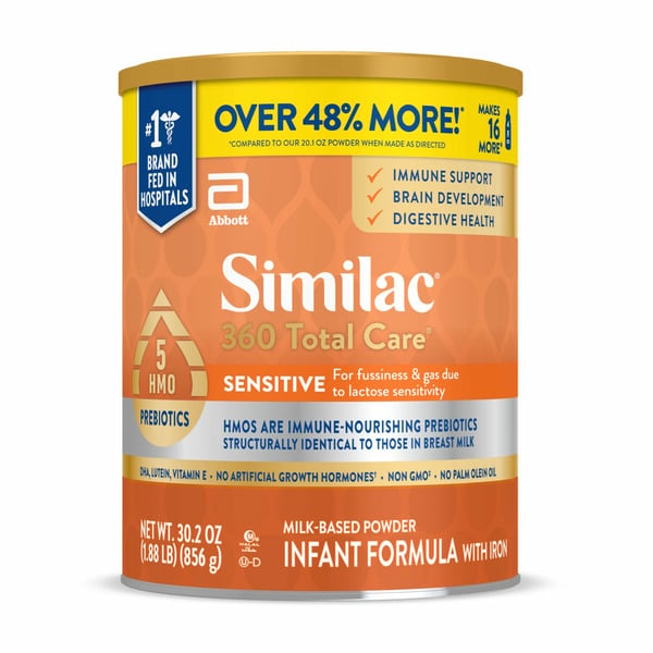 Baby Food & Formula Similac Infant Formula Powder, Has 5 HMO Prebiotics, 30.2-oz Value Can hero