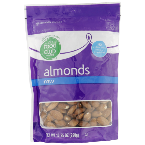 Nuts, Seeds & Dried Fruit Food Club Raw Almonds hero