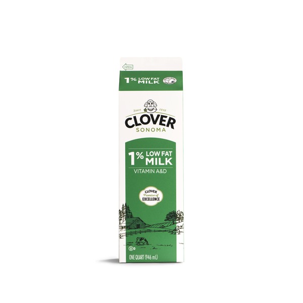 Milk Clover Sonoma Conventional Lowfat 1% Milk Quart hero