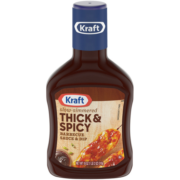 Marinades & Meat Preparation Kraft Thick & Spicy Slow-Simmered Barbecue Sauce hero