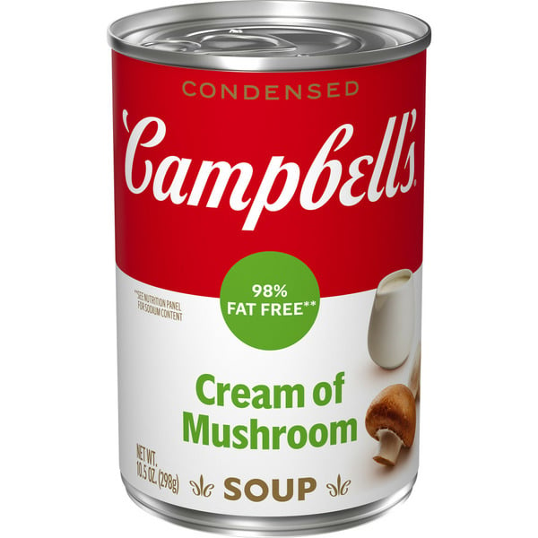 Holiday Items Campbell's 98% Fat Free Cream of Mushroom Soup hero