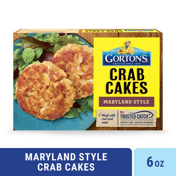 Packaged Seafood Gorton's Maryland Style Crab Cakes hero