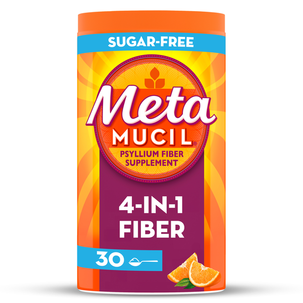 Digestion Metamucil Multi-Health Psyllium Fiber Supplement Sugar-Free Powder, Orange hero