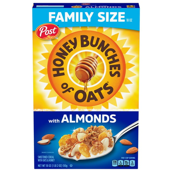 Cereal Post Honey Bunches of Oats with Almonds Breakfast Cereal, Heart Healthy, Family Size hero