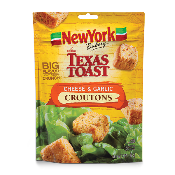 Salad Dressing & Toppings New York Bakery Croutons, Texas Toast, Cheese & Garlic hero