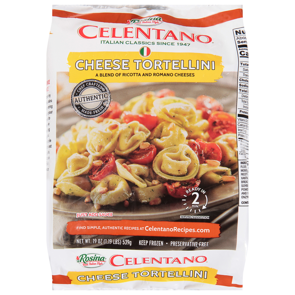 Frozen Meals Celentano Tortellini, Cheese hero