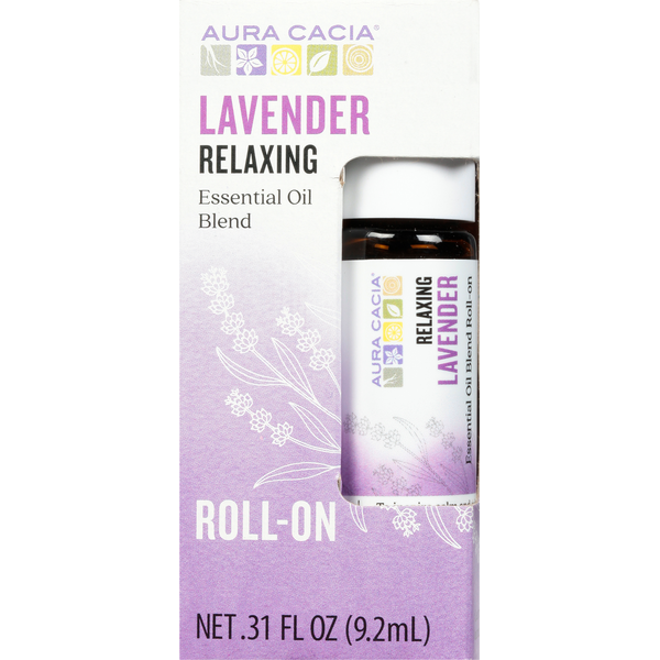 Oils & Vinegars Aura Cacia Essential Oil Blend, Lavender, Relaxing, Roll-On hero