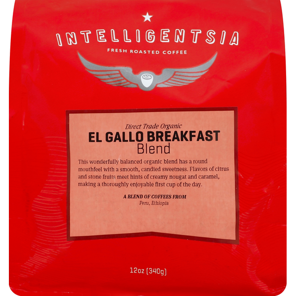 Coffee Intelligentsia Direct Trade Organic El Gallo Breakfast Blend Whole Bean Coffee hero