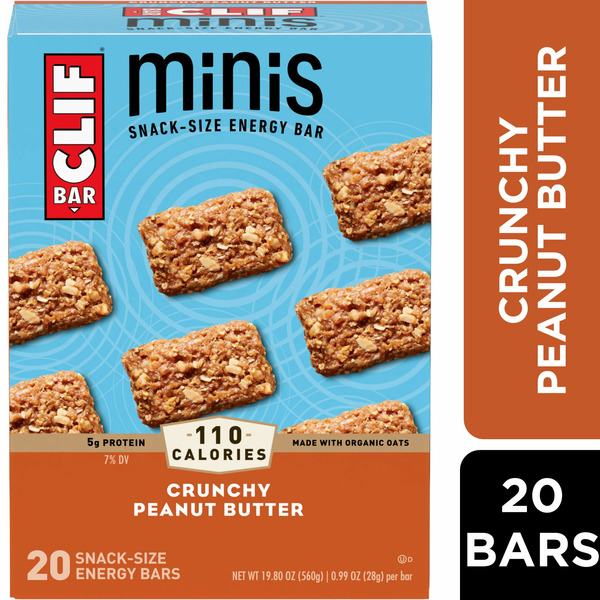 Energy & Granola Bars CLIF BAR Crunchy Peanut Butter Mini Snack-Size Energy Bars hero