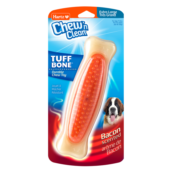 Dog Food & Care Hartz Chew 'n Clean Tuff Bone Dog Toy, Color Varies hero