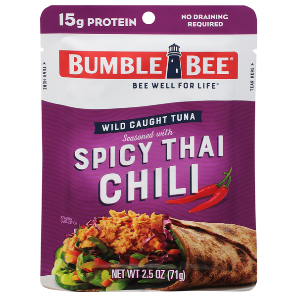 Canned Meat, Seafood & Beans Bumble Bee Tuna, Spicy Thai Chili, Wild Caught hero