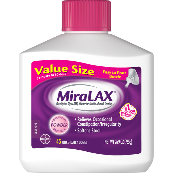 Digestion MiraLAX Osmotic Laxative, Grit Free, Powder, Value Size hero