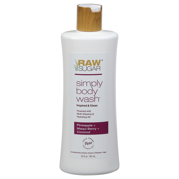 Raw Sugar Body Wash, Inspired & Clean, Simply, Pineapple Maqui Berry, Coconut hero