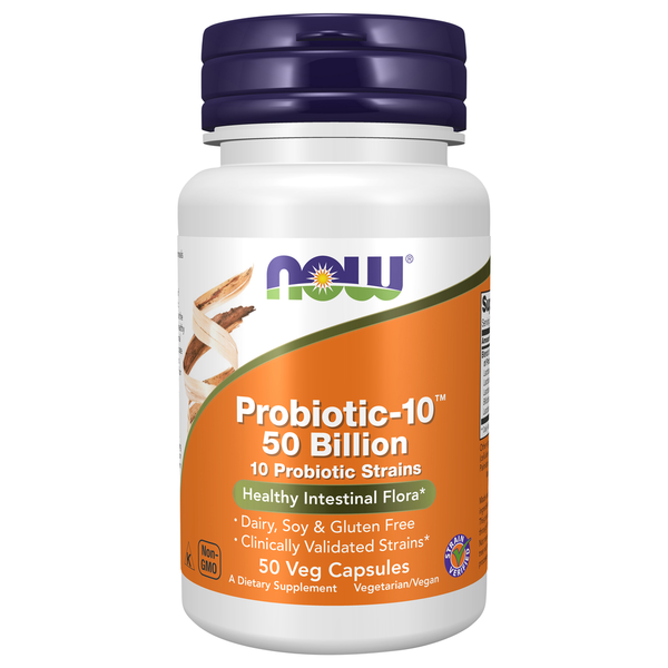 Digestive Aids/Enzymes/Cleanses NOW ProbiotiC 10™ 50 Billion hero