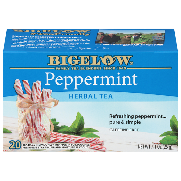 Tea Bigelow Herbal Tea, Peppermint, Tea Bags hero