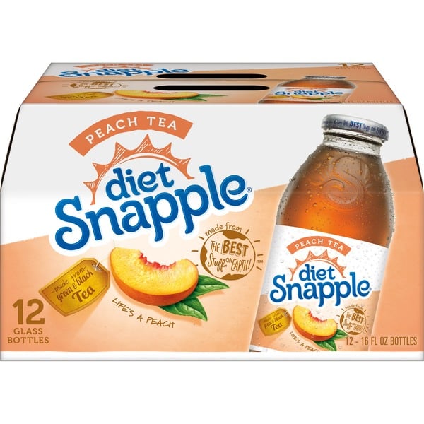 Tea Snapple Tea, Peach, Diet hero