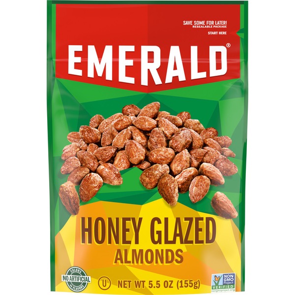 Nuts, Seeds & Dried Fruit Emerald Honey Glazed Almonds hero