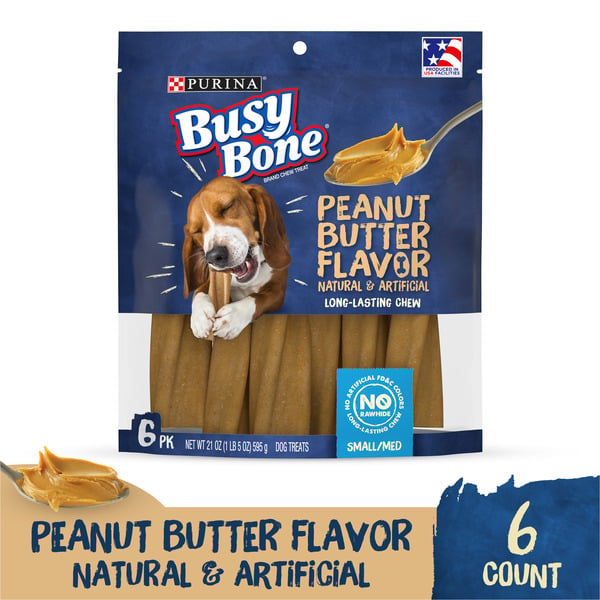 Purina Busy Bone Made in USA Facilities, Long Lasting Small/Medium Breed Adult Dog Chews, Peanut Butter Flavor hero