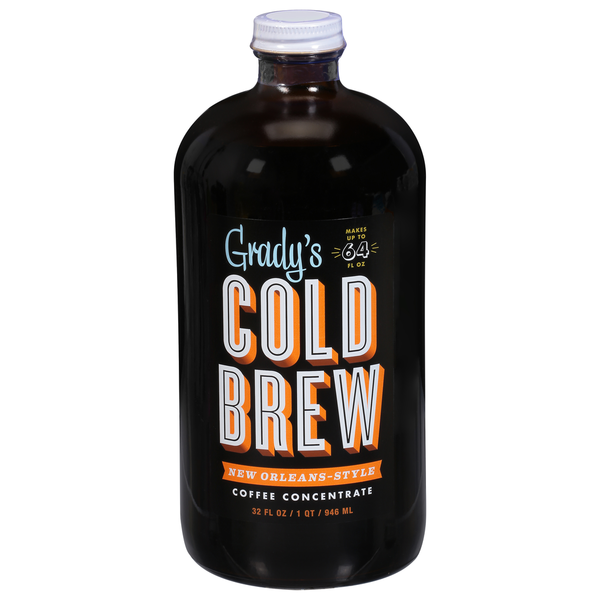 Coffee Grady's Cold Brew Coffee Concentrate, New Orleans Style, Cold Brew hero