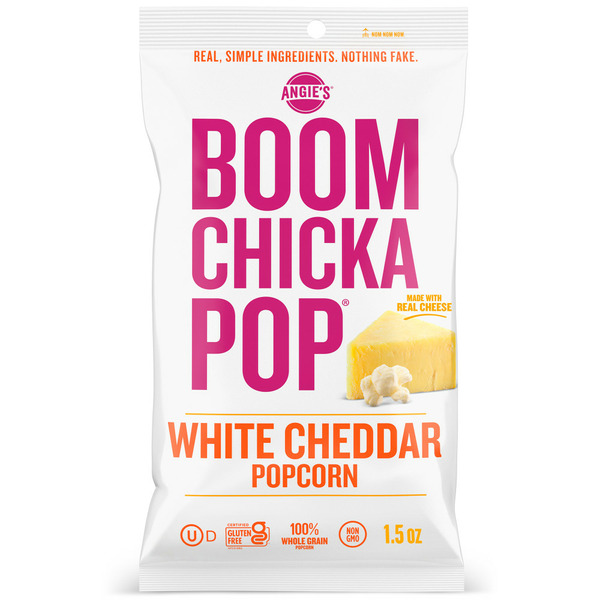 Snacks Angie's BOOMCHICKAPOP White Cheddar Popcorn hero