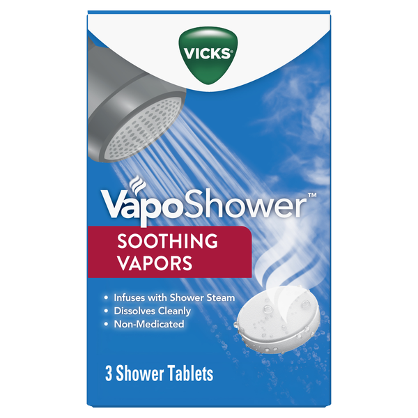 Aromatherapy Vicks VapoShower, Dissolvable Shower Tablets, Soothing Non-Medicated Vapors hero