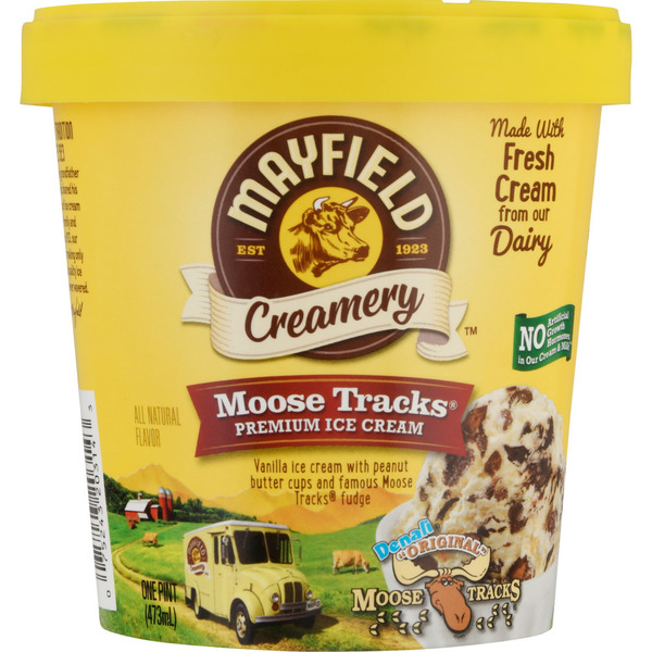 Ice Cream & Ice Mayfield Dairy Farms Ice Cream, Premium, Moose Tracks hero