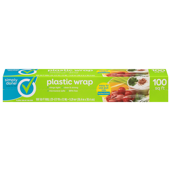 Kitchen Supplies Simply Done Plastic Wrap, 100 Square Feet hero