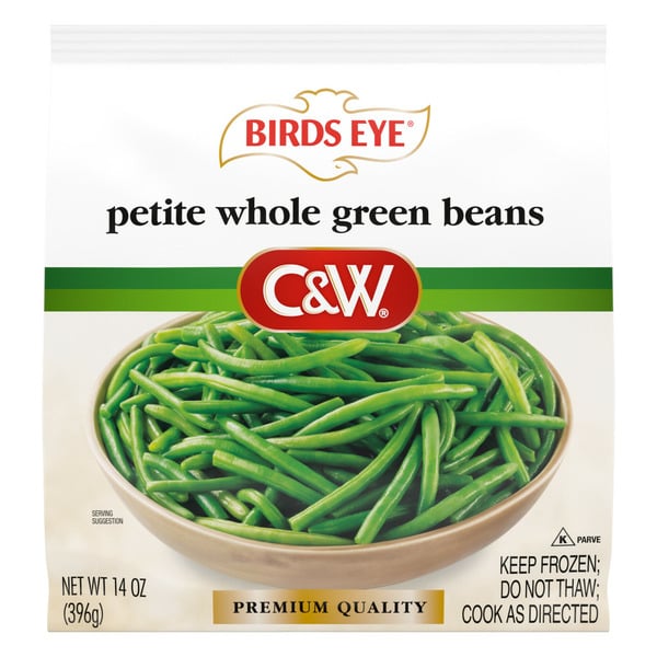 Frozen Produce Birds Eye Premium Quality Petite Whole Green Beans, Frozen Vegetable hero