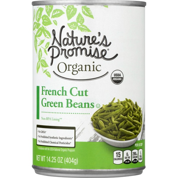 Canned & Jarred Vegetables Nature's Promise Organic French Cut Green Beans hero