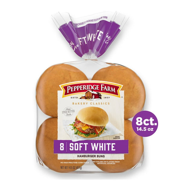 Packaged Bread Pepperidge Farm Soft White Hamburger Buns hero