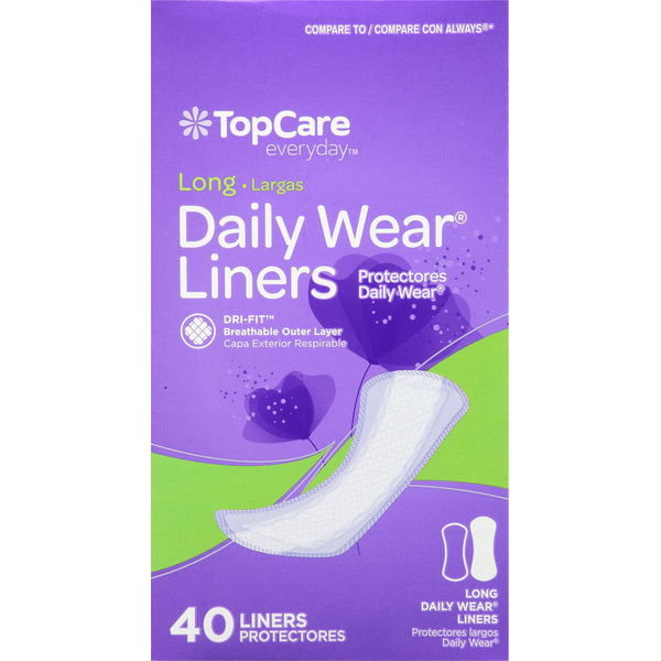 Feminine Care TopCare Liners, Daily Wear, Long hero