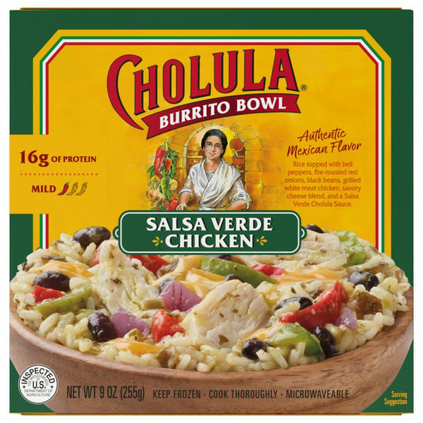 Frozen Meals Cholula® Salsa Verde Chicken Frozen Burrito Bowl hero