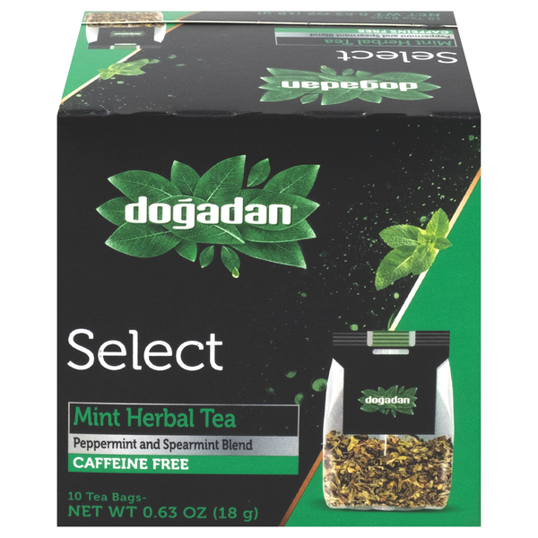 Doğadan Herbal Tea, Caffeine Free, Select, Mint, Tea Bags hero