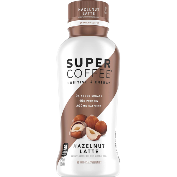 Coffee Super Coffee Coffee, Enhanced, Hazelnut Latte, Positive Energy hero