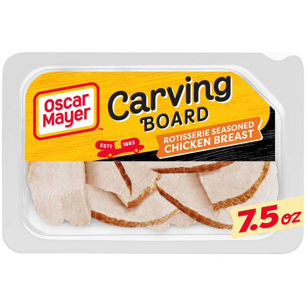 Packaged Lunchmeat Oscar Mayer Rotisserie Seasoned Chicken Breast Sliced Deli Sandwich Lunch Meat hero